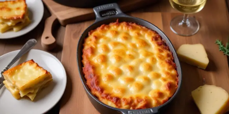 Gratin de pâtes crémeux à la raclette