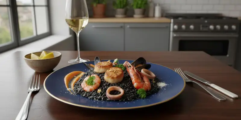 Risotto Noir aux Trésors de l'Abysse