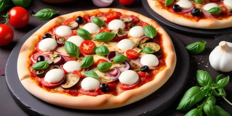 Pizza Estivale aux Légumes Grillés et Mozzarella