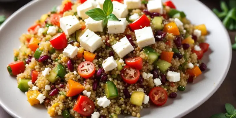 Quinoa aux légumes grillés et feta