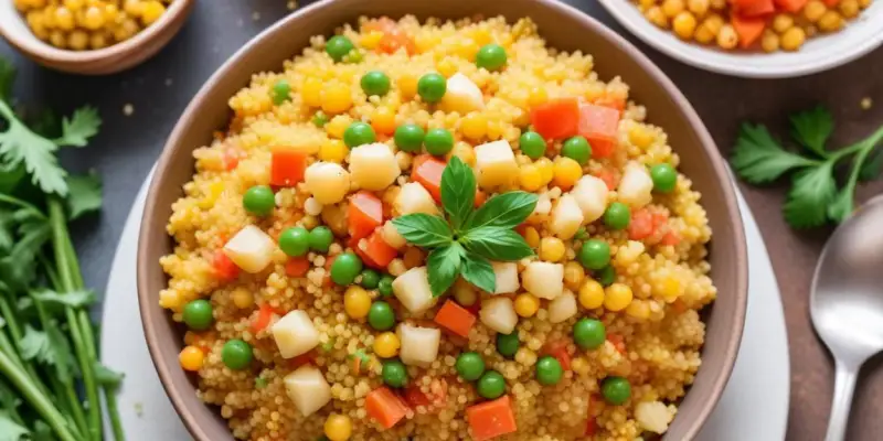 Couscous Végétalien aux Légumes et Pois Chiche
