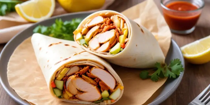 Wrap au Poulet Cajun et Sauce Ail-Citron