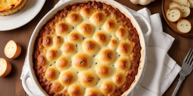 Gratin Fondant à la Viande Hachée et Champignons