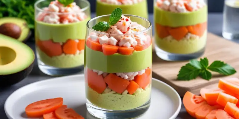 Verrine Fraîcheur Avocat, Thon et Surimi