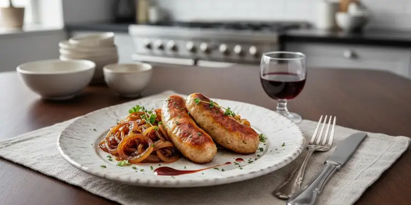 Andouillettes de Troyes au Four et Oignons Confits