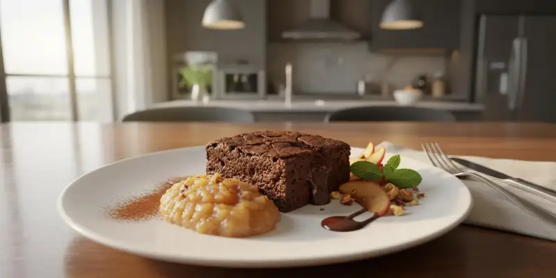 Le Brownie Intense au Chocolat et Compote de Pommes