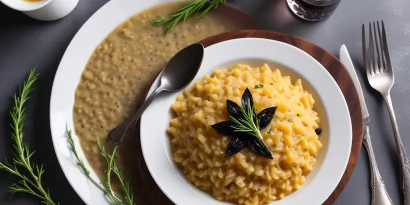 Risotto à l'encre de seiche