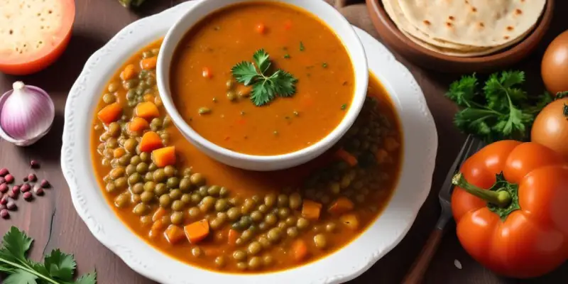 Sambar Traditionnel aux Légumes et Lentilles
