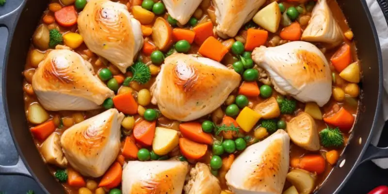 Riz au Poulet et Légumes One Pot