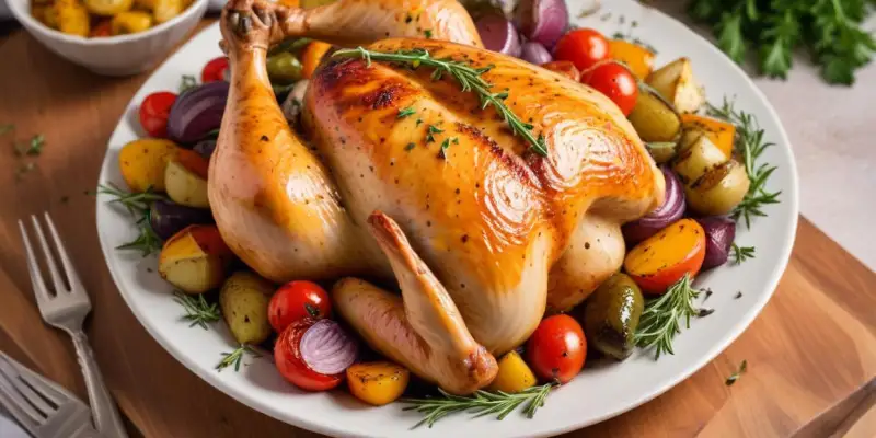 Poulet Grillé aux Herbes de Provence et Légumes Rôtis