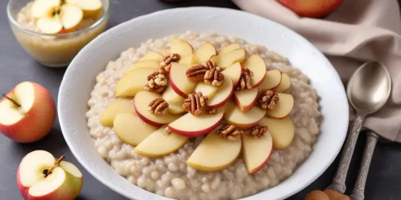 Porridge d'avoine aux pommes et noix