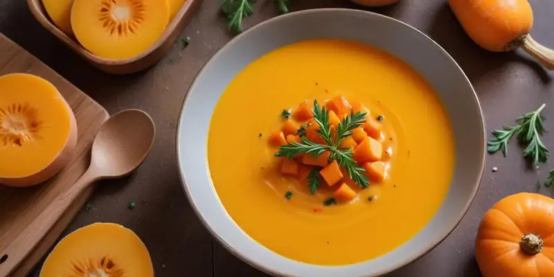 Velouté crémeux de butternut et carottes