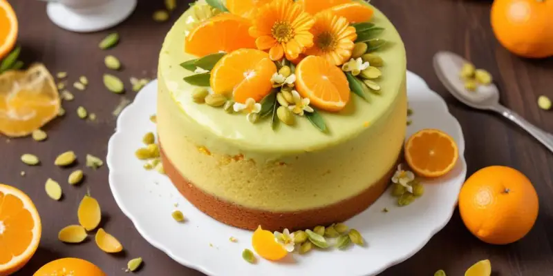 Gâteau Moelleux à la Pistache et Fleur d'Oranger