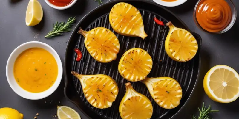 Artichauts grillés sauce citronnée