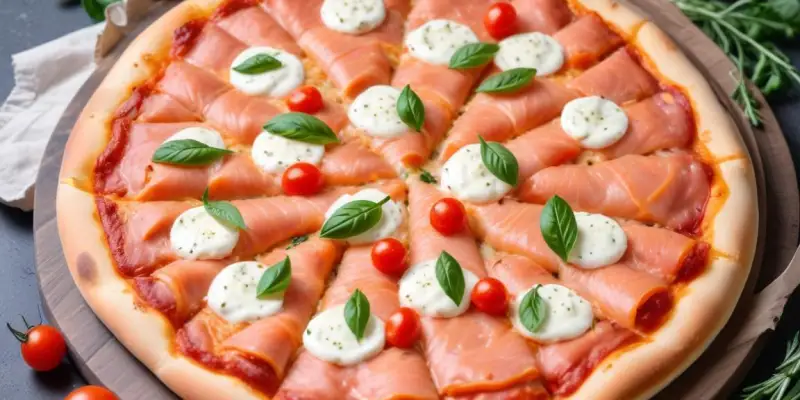 Pizza au Saumon Fumé, Crème Fraîche et Aneth