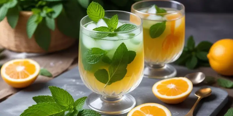 Thé Glacé Pêche-Menthe Maison