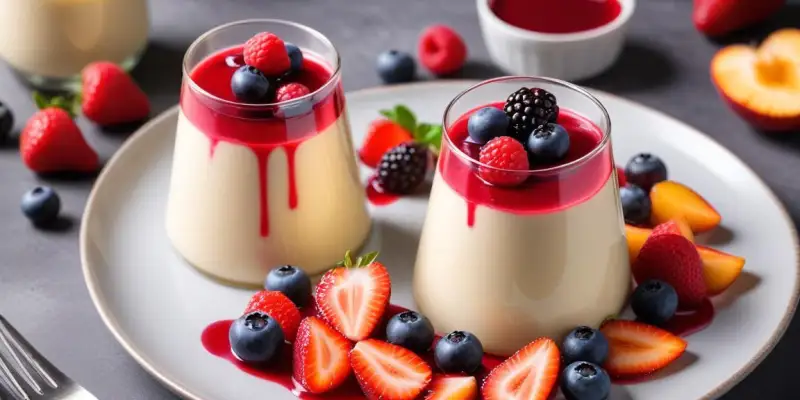 Panna Cotta Vanille et Coulis de Fruits Rouges