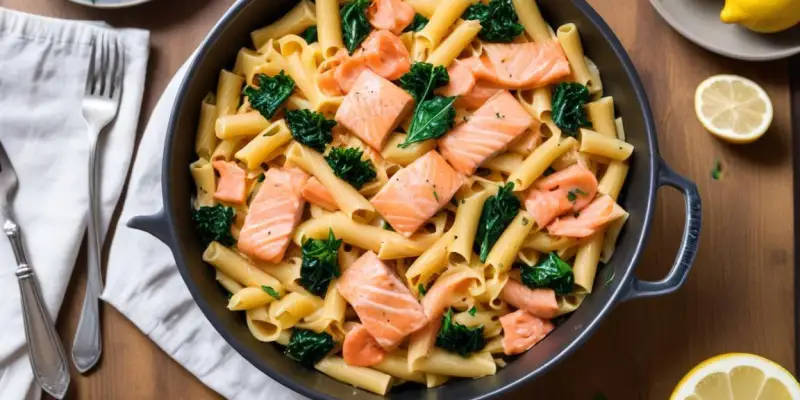 One Pot Pasta au Saumon, Épinards et Citron