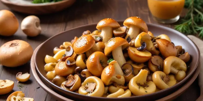 Topinambours sautés aux champignons