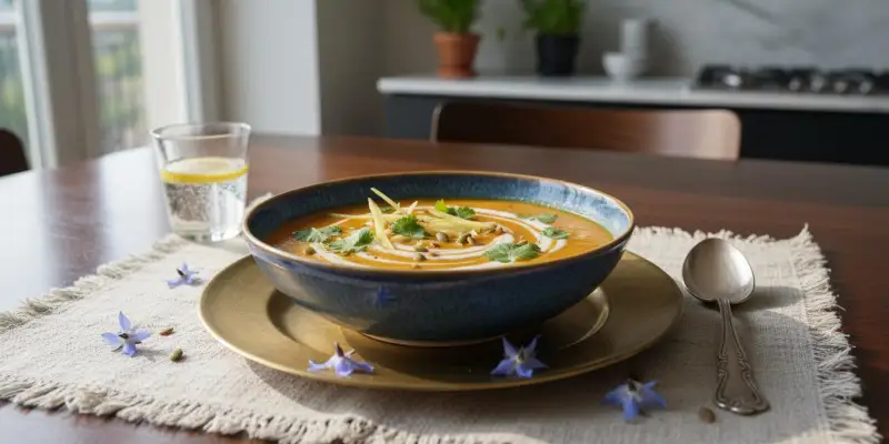 Velouté de Carottes au Gingembre et Lait de Coco