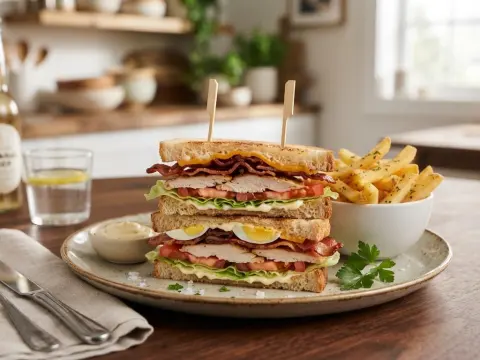 Club Sandwich Authentique au Bacon Croustillant