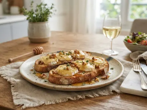 Tartine de chèvre chaud au miel