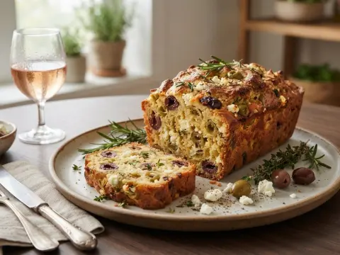 Cake salé aux olives et feta