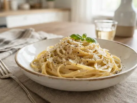 Linguine au parmesan et poivre noir