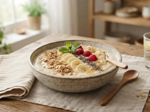 Smoothie Énergétique Banane, Skyr et Avoine