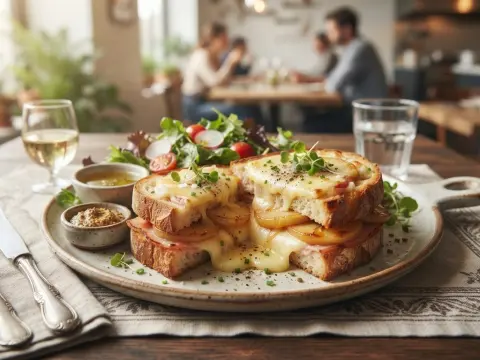 Croque-monsieur aux pommes et au comté