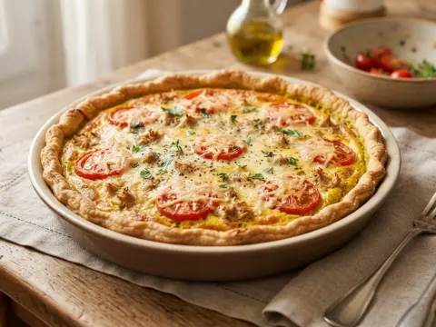 Tarte au thon et à la moutarde