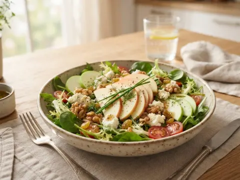 Salade composée aux pommes