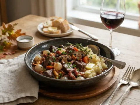 Bœuf bourguignon d'automne