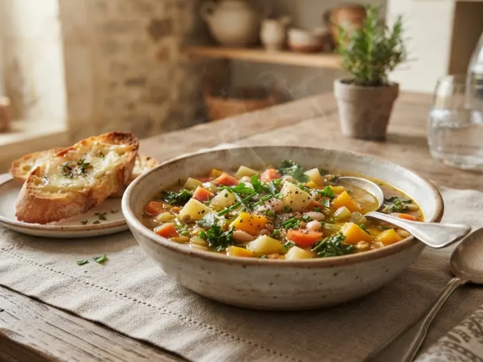 Soupe de légumes d'automne