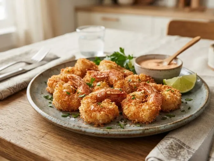 Croustillants de crevettes au air fryer