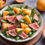 Salade Estivale Melon, Jambon Cru et Roquette