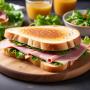Le Classique Réconfortant : Sandwich Jambon-Fromage et Salade Verte