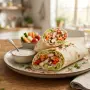 Wrap au poulet et crudités