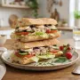 Sandwich au thon et crudités