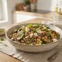 Salade de quinoa aux courgettes rôties et feta