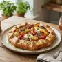 Tarte rustique aux tomates et chèvre frais