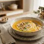 Velouté doux de potimarron aux éclats de noisettes