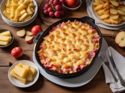 Gratin de Raclette aux Pommes de Terre et Jambon