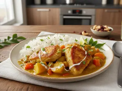 Poulet Express au Curry (Spécial Congelé) au Cookeo