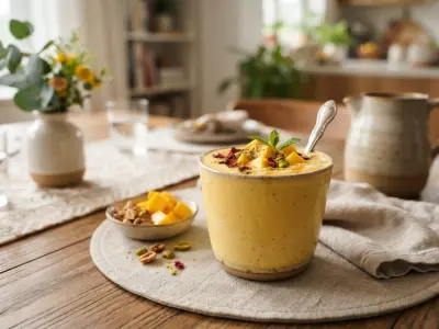 Lassi crémeux à la mangue fraîche et cardamome