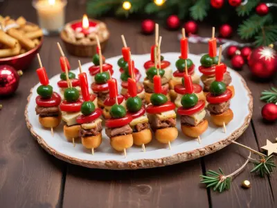 Mini Brochettes Festive de Noël