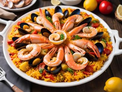 Paella aux fruits de mer et chorizo