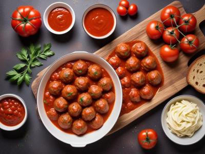 Pâtes aux Boulettes de Viande et Sauce Tomate Maison