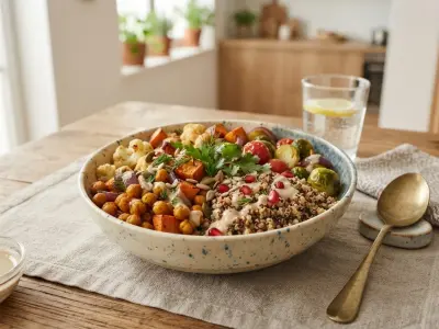 Bowl de quinoa rôti au four