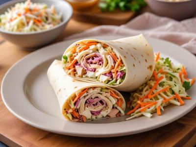 Wrap au Porc Effiloché et Coleslaw